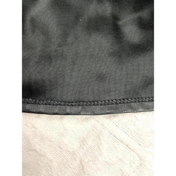 Faux Leather Asymmetrical Elastic Waist Skirt MEDIUM Women's Forever 21 Black - Picture 7 of 9